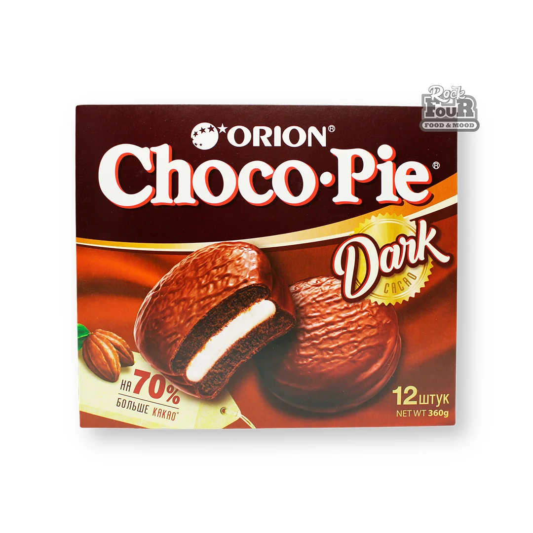 Confectionery "Orion Choco-Pie Dark" in glaze 12pcs